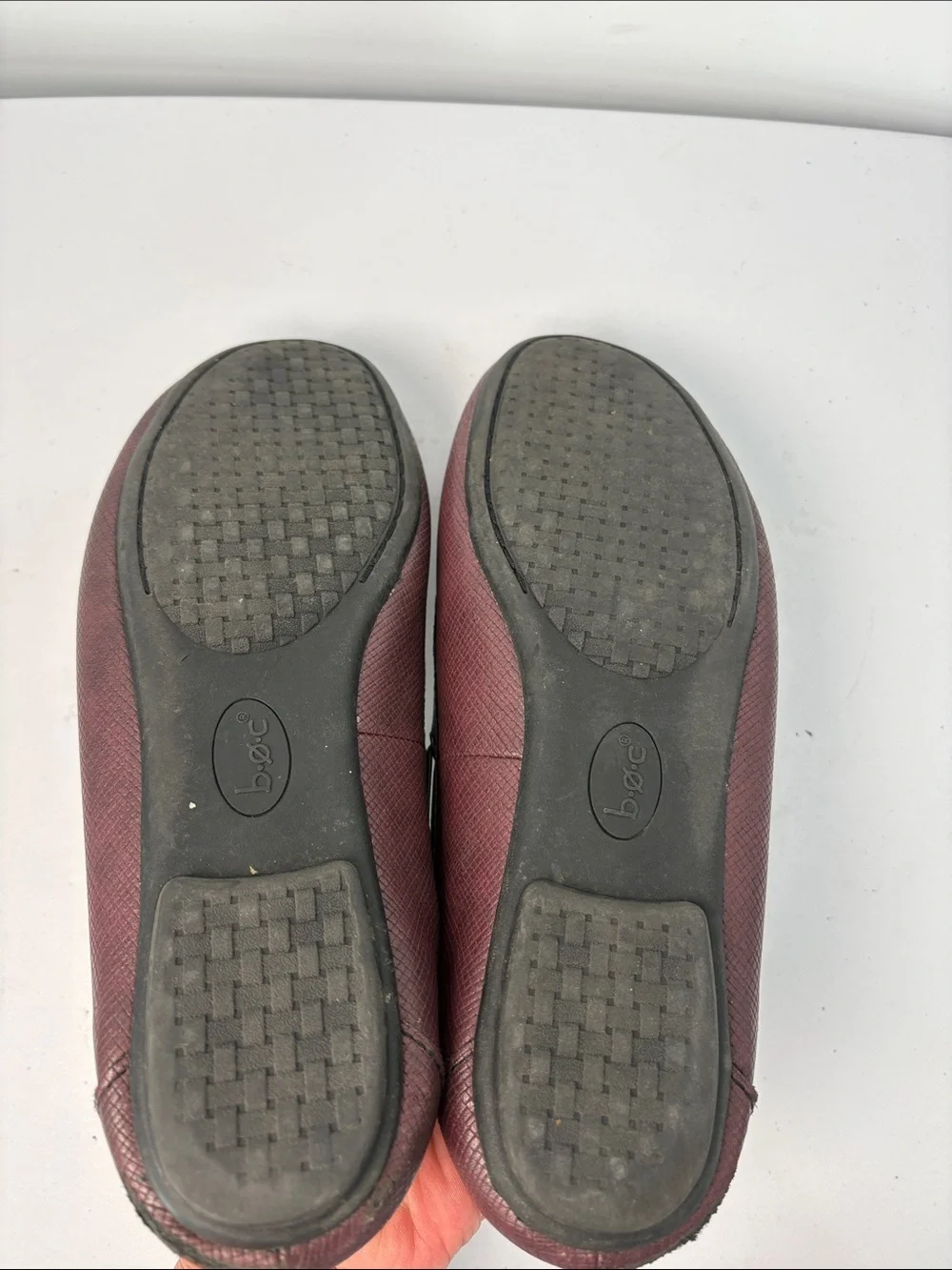 🍎 b.o.c. Burgundy Loafers driving moccasin.